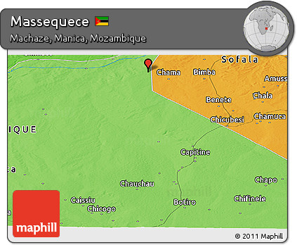 Political Panoramic Map of Massequece