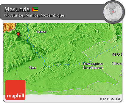Political Panoramic Map of Masunda