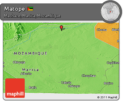 Political Panoramic Map of Matope