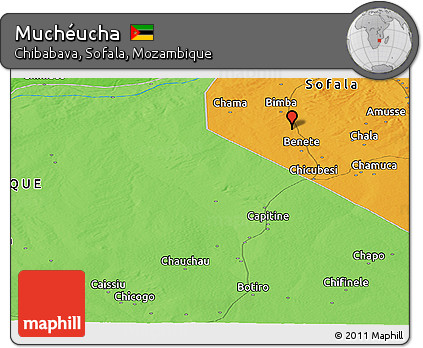 Political Panoramic Map of Muchéucha