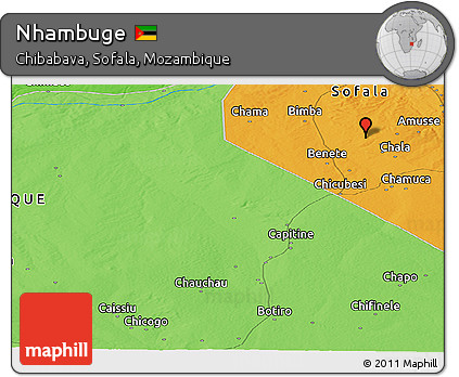Political Panoramic Map of Nhambuge