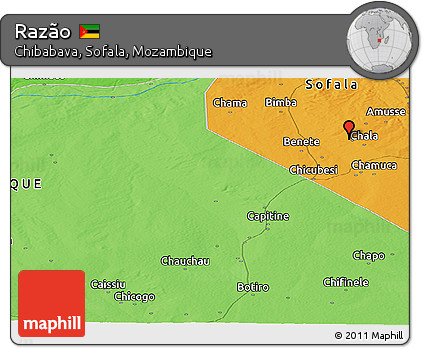 Political Panoramic Map of Razão