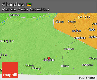 Political Panoramic Map of Chauchau