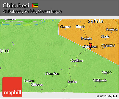 Political Panoramic Map of Chicubesi