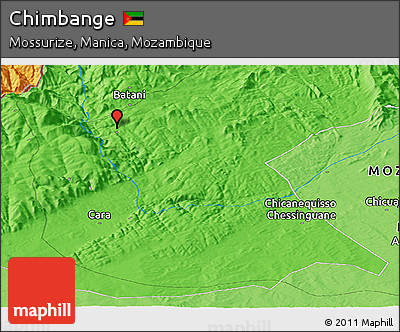 Political Panoramic Map of Chimbange