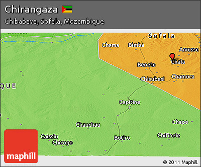 Political Panoramic Map of Chirangaza