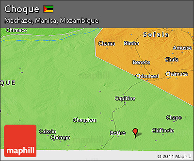 Political Panoramic Map of Choque