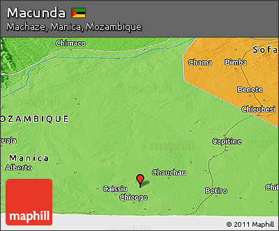 Political Panoramic Map of Macunda
