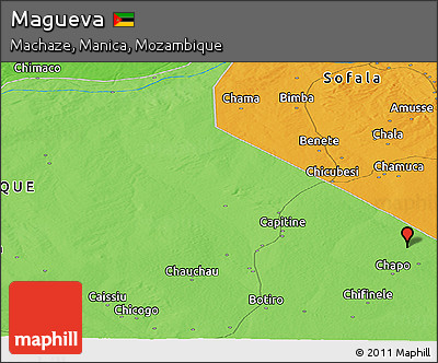 Political Panoramic Map of Magueva