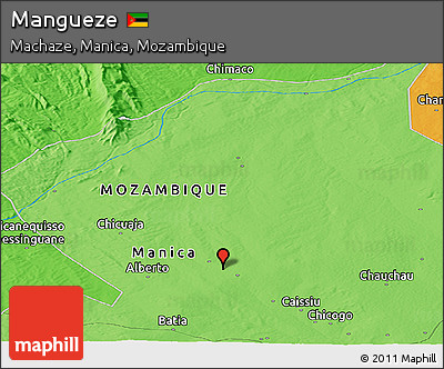 Political Panoramic Map of Mangueze