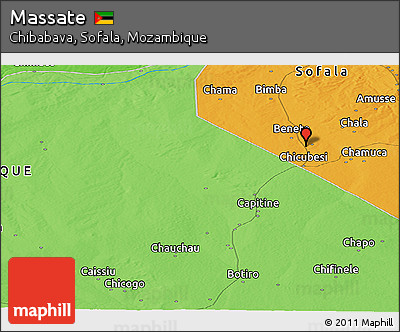 Political Panoramic Map of Massate