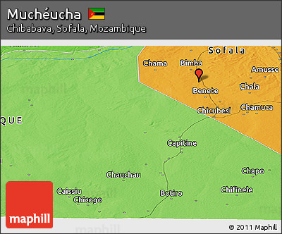Political Panoramic Map of Muchéucha