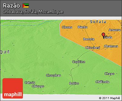 Political Panoramic Map of Razão