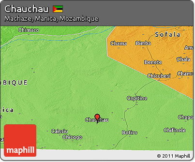 Political Panoramic Map of Chauchau