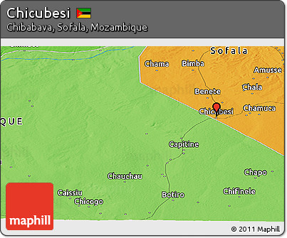 Political Panoramic Map of Chicubesi