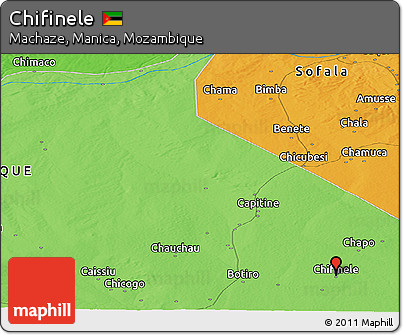 Political Panoramic Map of Chifinele
