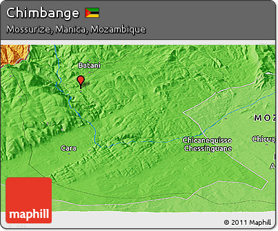 Political Panoramic Map of Chimbange
