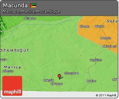 Political Panoramic Map of Macunda