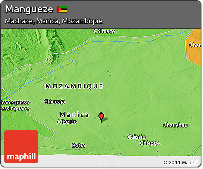 Political Panoramic Map of Mangueze