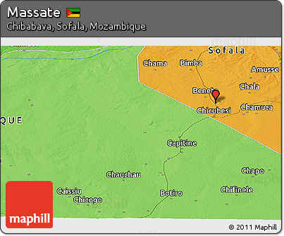 Political Panoramic Map of Massate