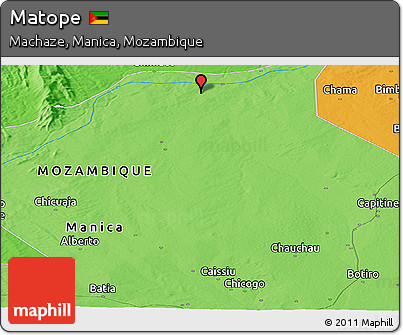 Political Panoramic Map of Matope