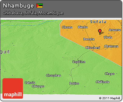 Political Panoramic Map of Nhambuge