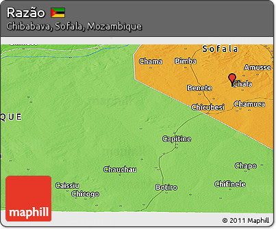 Political Panoramic Map of Razão