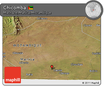 Satellite Panoramic Map of Chicomba