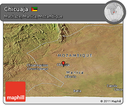 Satellite Panoramic Map of Chicuaja
