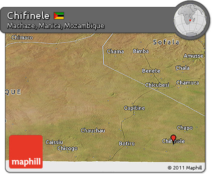 Satellite Panoramic Map of Chifinele