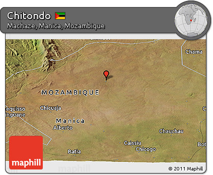 Satellite Panoramic Map of Chitondo