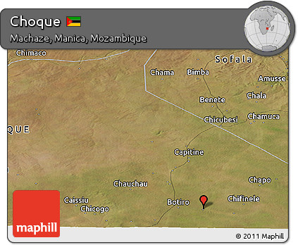 Satellite Panoramic Map of Choque