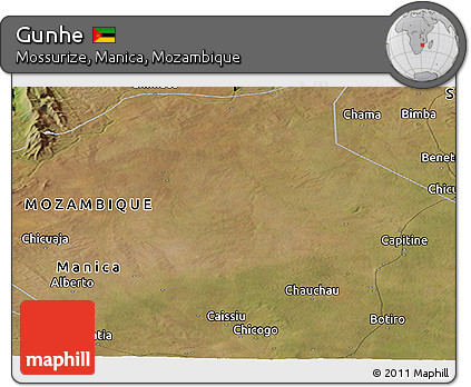 Satellite Panoramic Map of Gunhe
