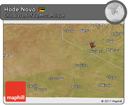 Satellite Panoramic Map of Hode Novo
