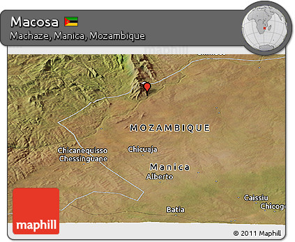 Satellite Panoramic Map of Macosa