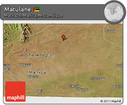 Satellite Panoramic Map of Matulane