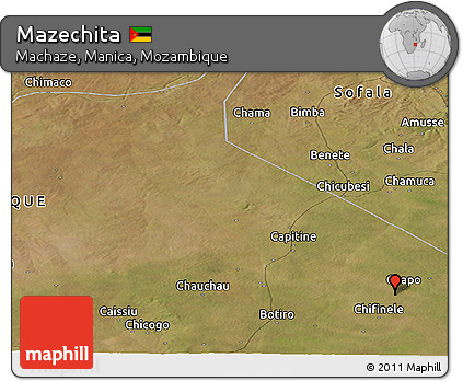 Satellite Panoramic Map of Mazechita
