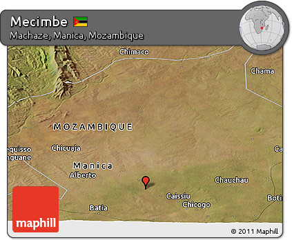 Satellite Panoramic Map of Mecimbe