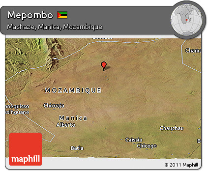 Satellite Panoramic Map of Mepombo