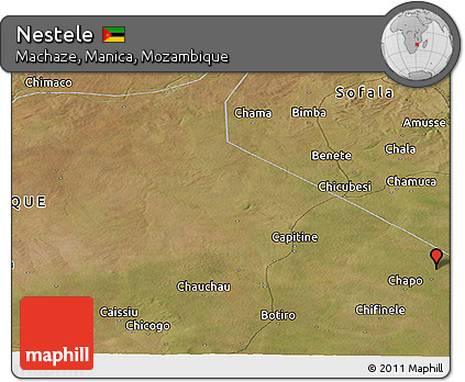 Satellite Panoramic Map of Nestele