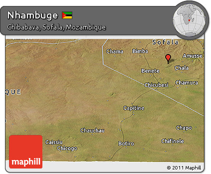 Satellite Panoramic Map of Nhambuge