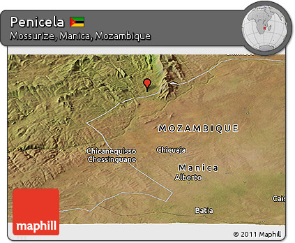 Satellite Panoramic Map of Penicela