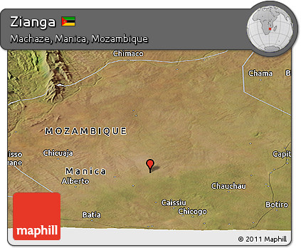 Satellite Panoramic Map of Zianga