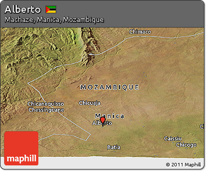 Satellite Panoramic Map of Alberto