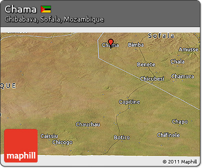 Satellite Panoramic Map of Chama