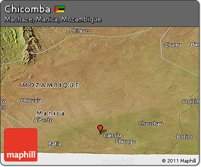 Satellite Panoramic Map of Chicomba