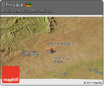 Satellite Panoramic Map of Chicuaja