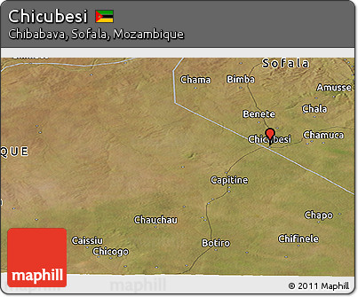 Satellite Panoramic Map of Chicubesi