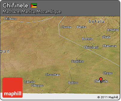 Satellite Panoramic Map of Chifinele