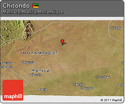 Satellite Panoramic Map of Chitondo
